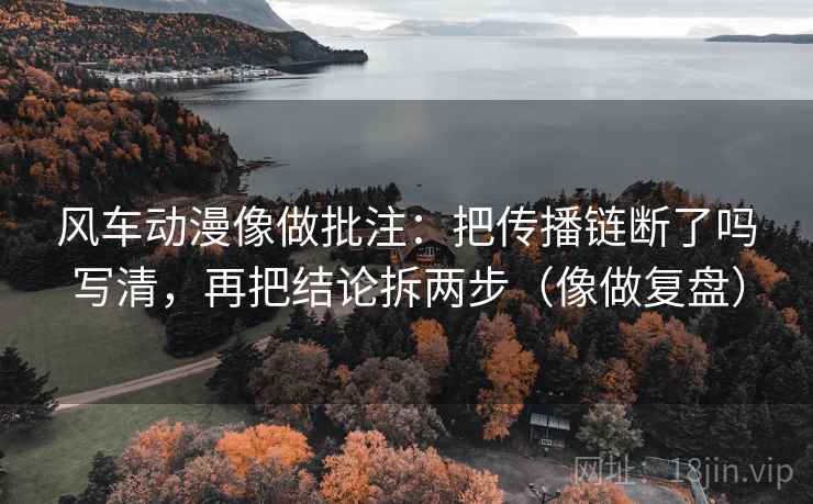 风车动漫像做批注:把传播链断了吗写清,再把结论拆两步(像做复盘) 风车动漫像做批注:把传播链断了吗写清,再把结论拆两步(像做复盘)